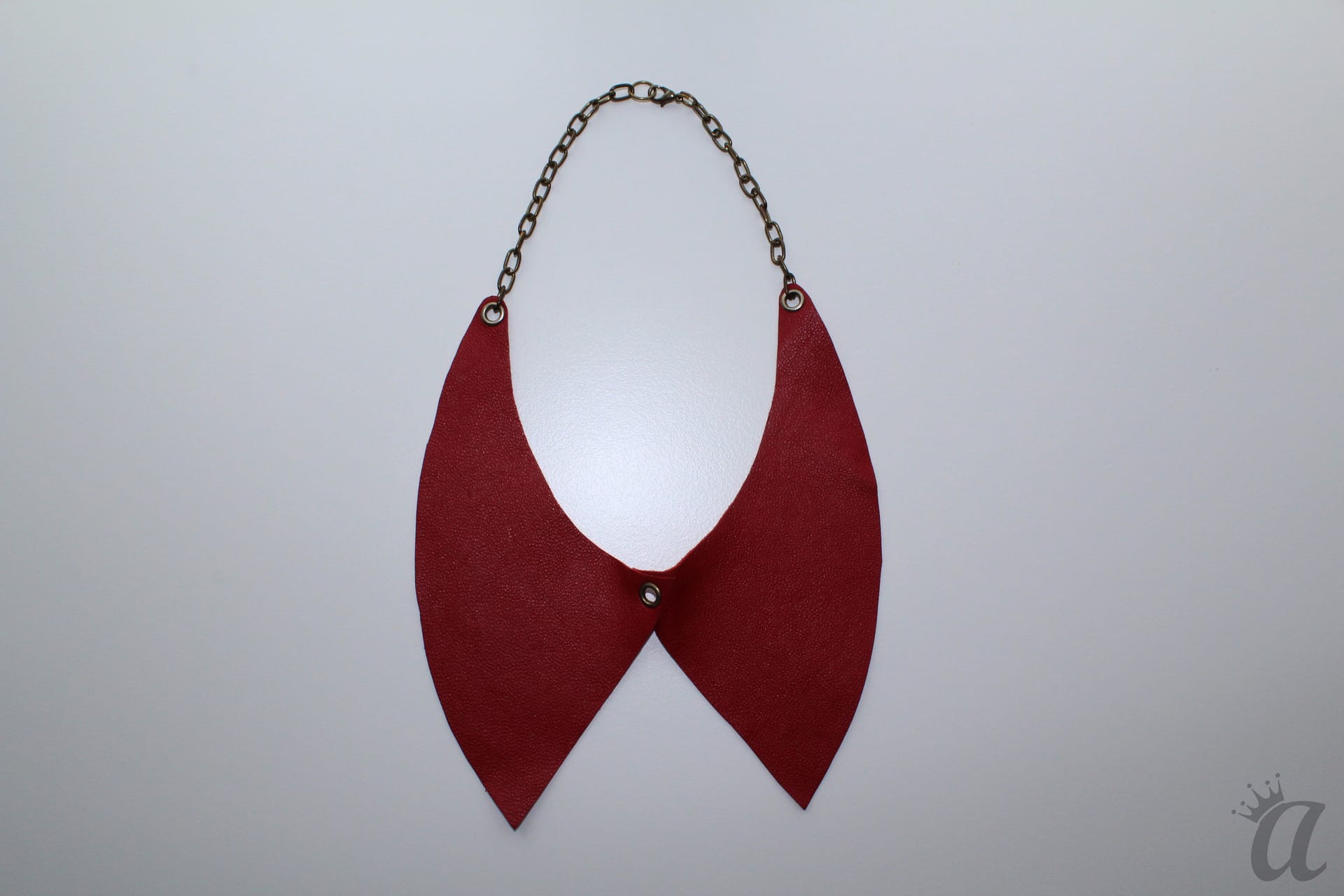 red leather necklace
