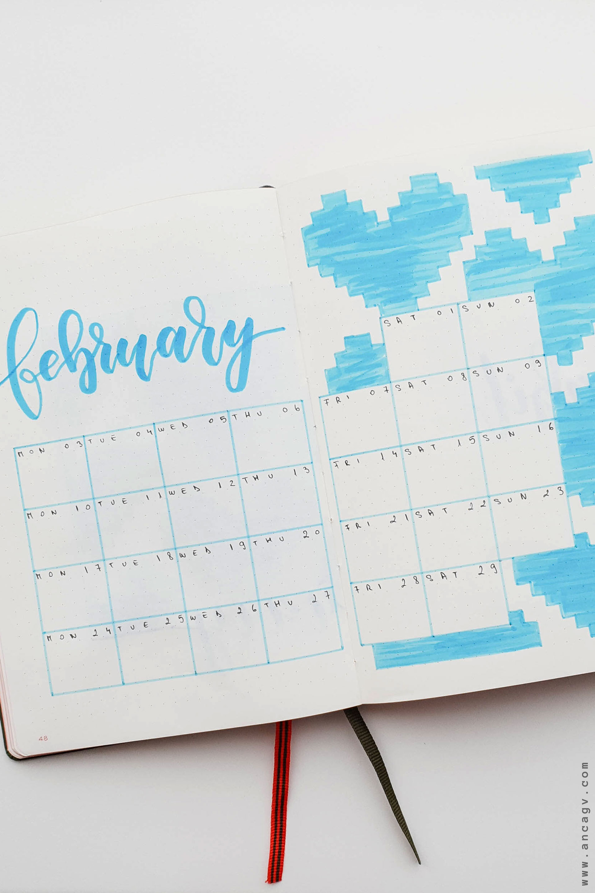 Bullet-Journal---set-up-for-February-2020-4
